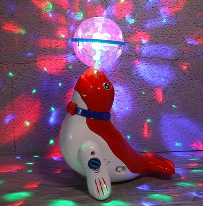 Electric Sea Lion with Cool Light Music Projection Lamp Toys