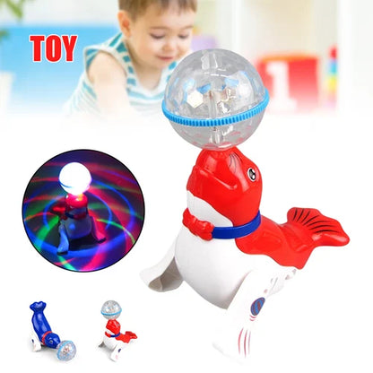 Electric Sea Lion with Cool Light Music Projection Lamp Toys