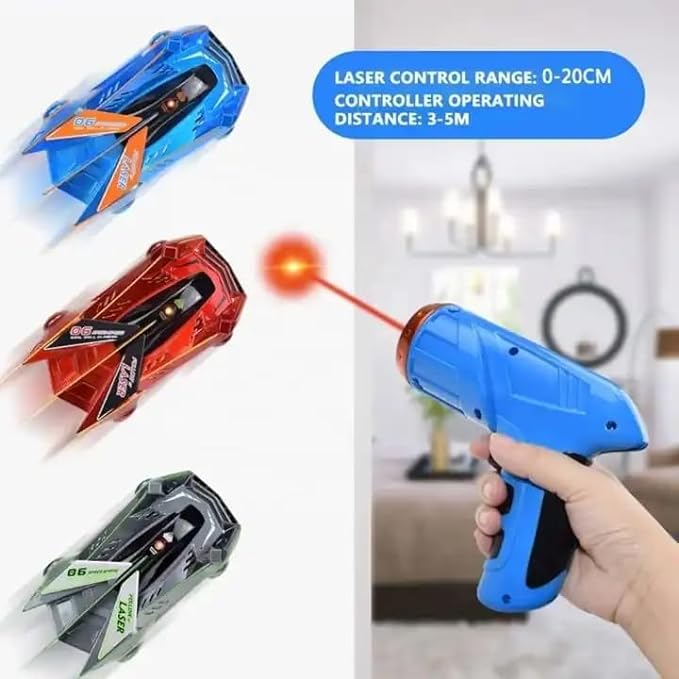 Gravity-Defying Wall Climbing Car Guided with Laser Light - Indoor Excitement for Kids.