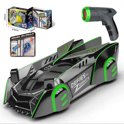 Gravity-Defying Wall Climbing Car Guided with Laser Light - Indoor Excitement for Kids.