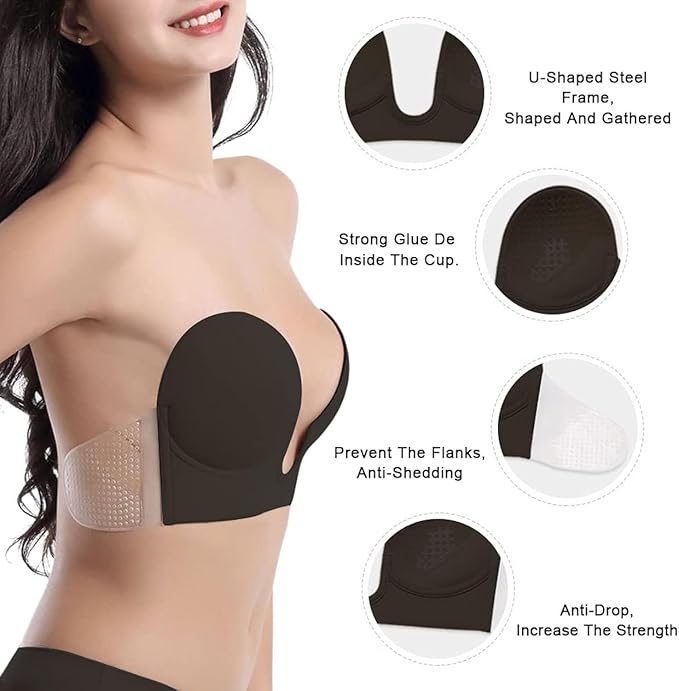 REUSABLE STRAPLESS PUSH-UP SECRET BRA