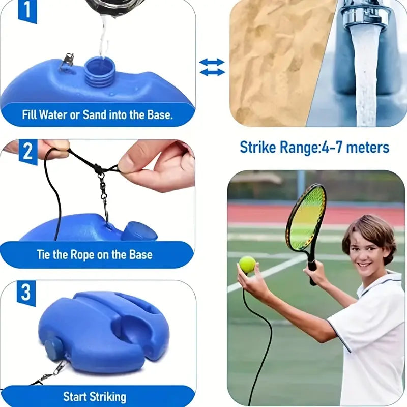 Portable Telescopic Foot Tennis Trainer: Ultimate Indoor & Outdoor Tennis Trainer Game