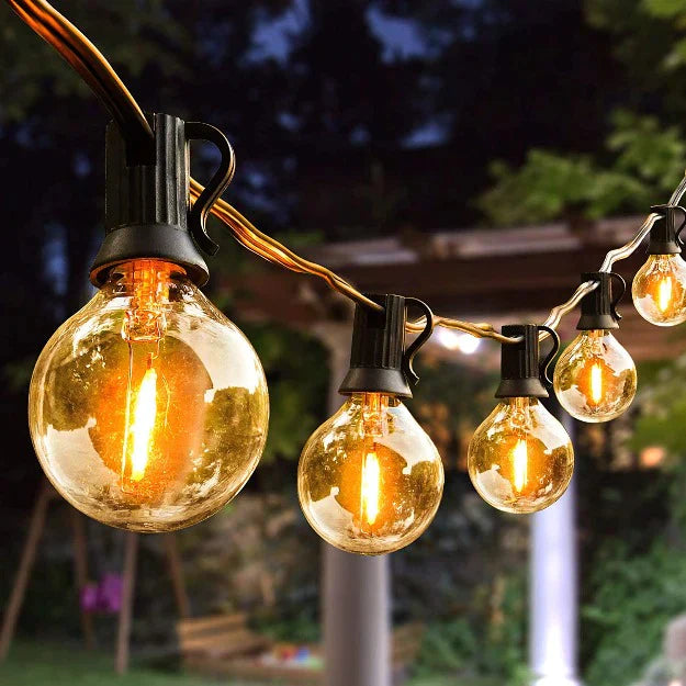 Hanging Outdoor String Lights with Waterproof Bulbs