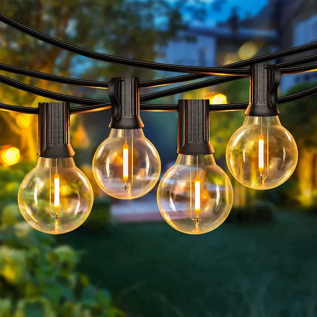 Hanging Outdoor String Lights with Waterproof Bulbs