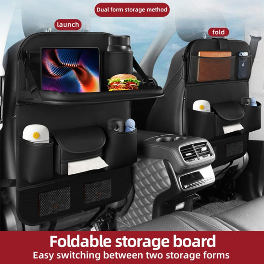 Foldable Leather Car Backseat Organizer