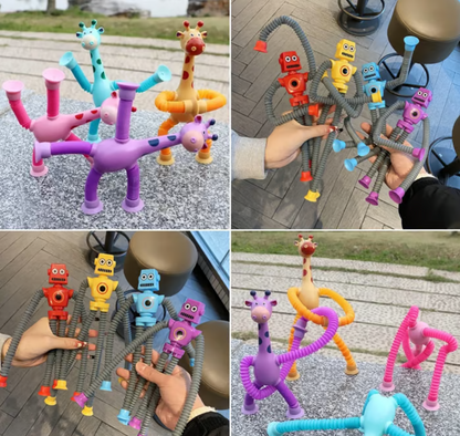 Telescopic Suction Cup Giraffe/Robot Toy