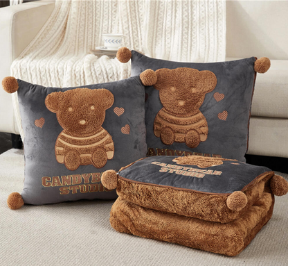 2 in 1 Plush Cushion Pillow Blanket