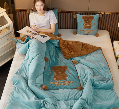 2 in 1 Plush Cushion Pillow Blanket