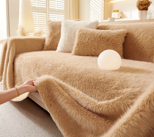 Luxury Skin-Friendly Faux Fur Couch Cover