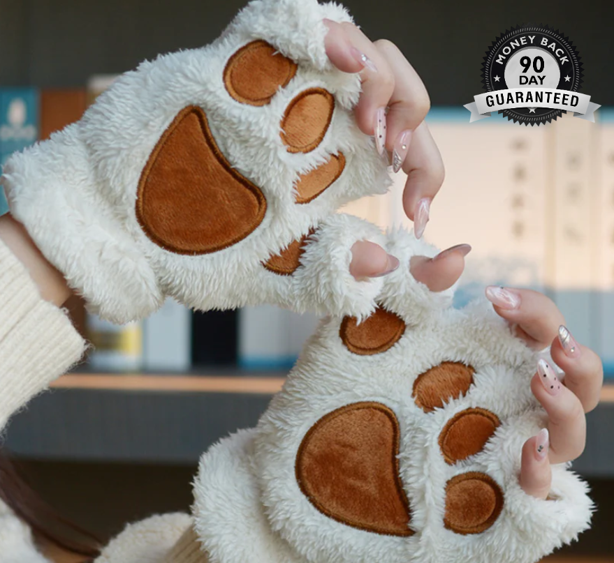 HEATED CAT PAW'S WINTER PLUSH GLOVES